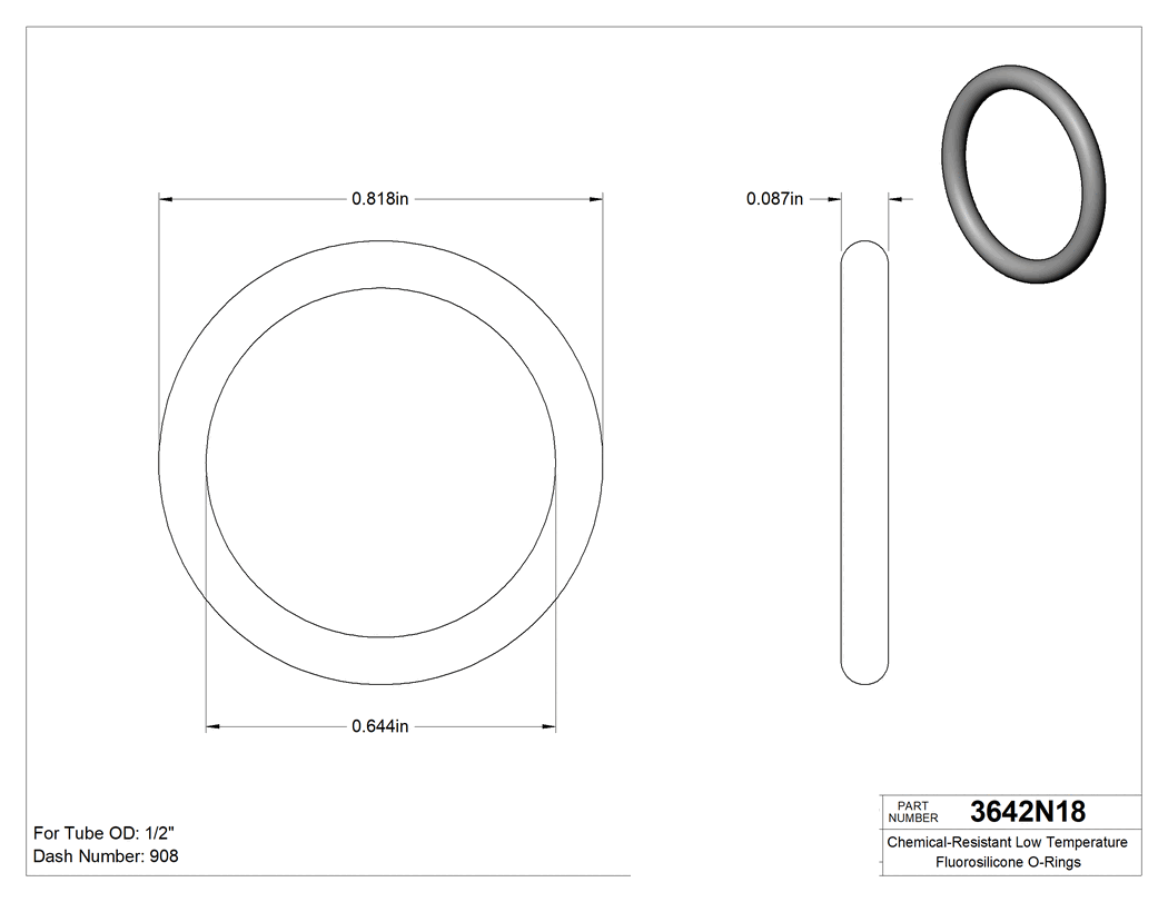 Technical drawing - 3642N18